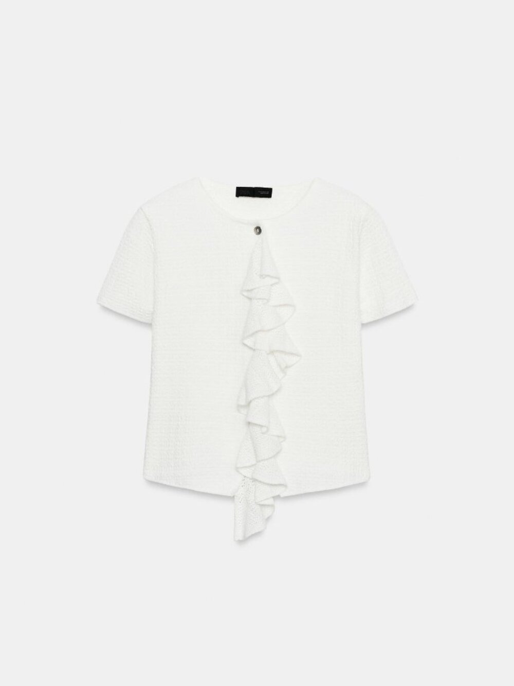 ZARA RUFFLE KNIT TOP - Picture 3 of 6